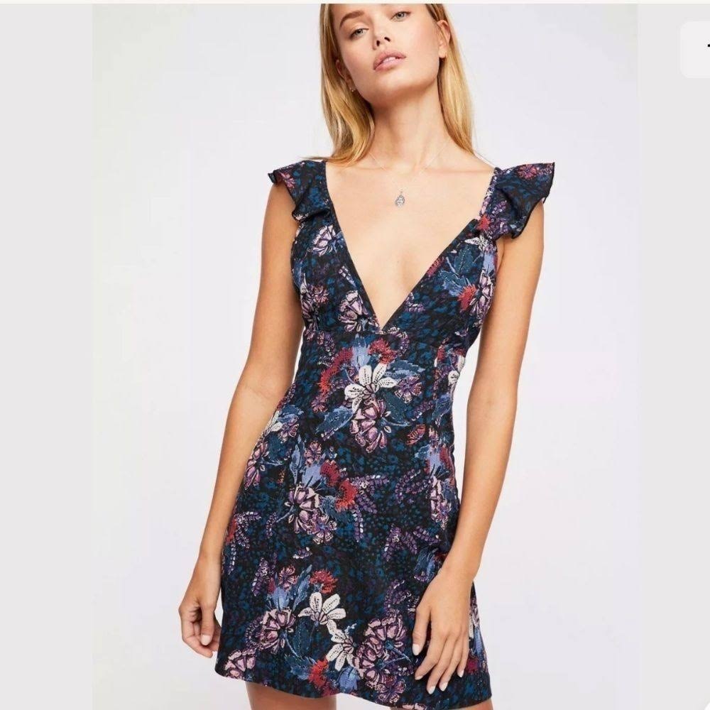 Free People floral mini dress